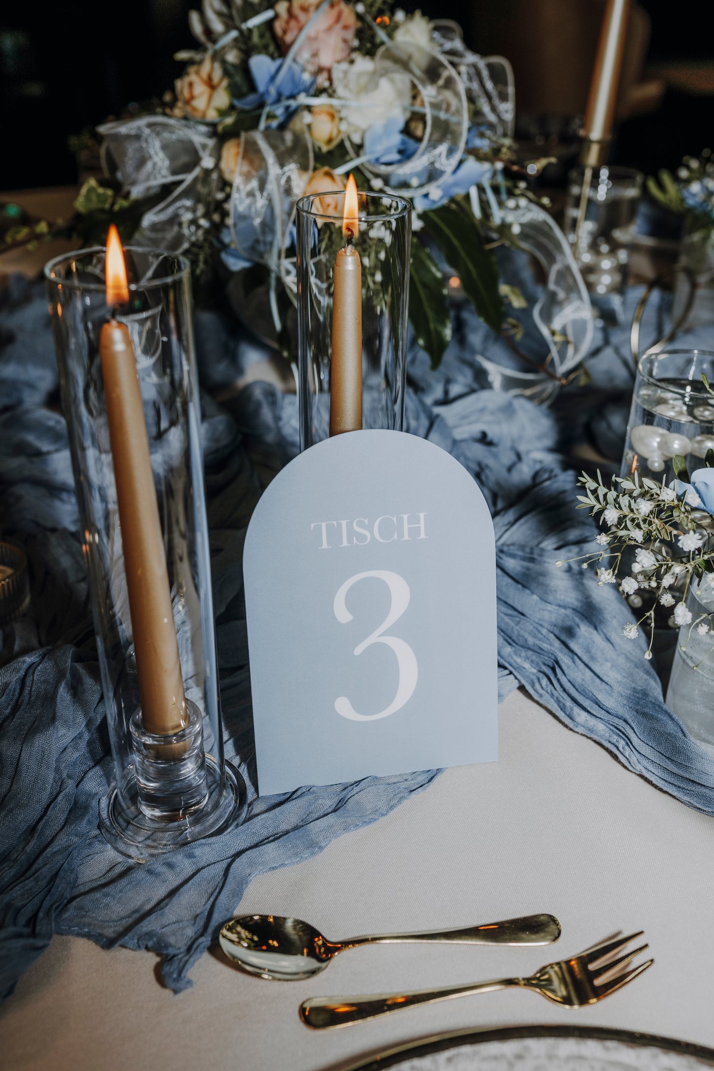 Stabkerzenhalter mit Glaszylinder (6 St.)