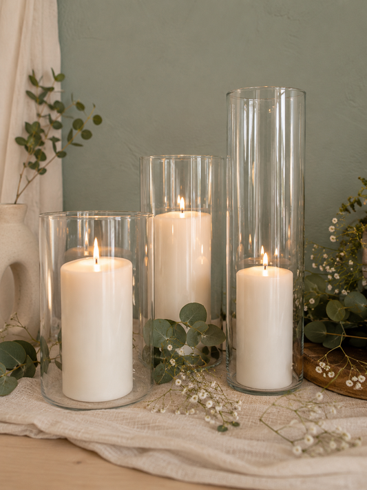 3er Glasvasen-Set „Luma“