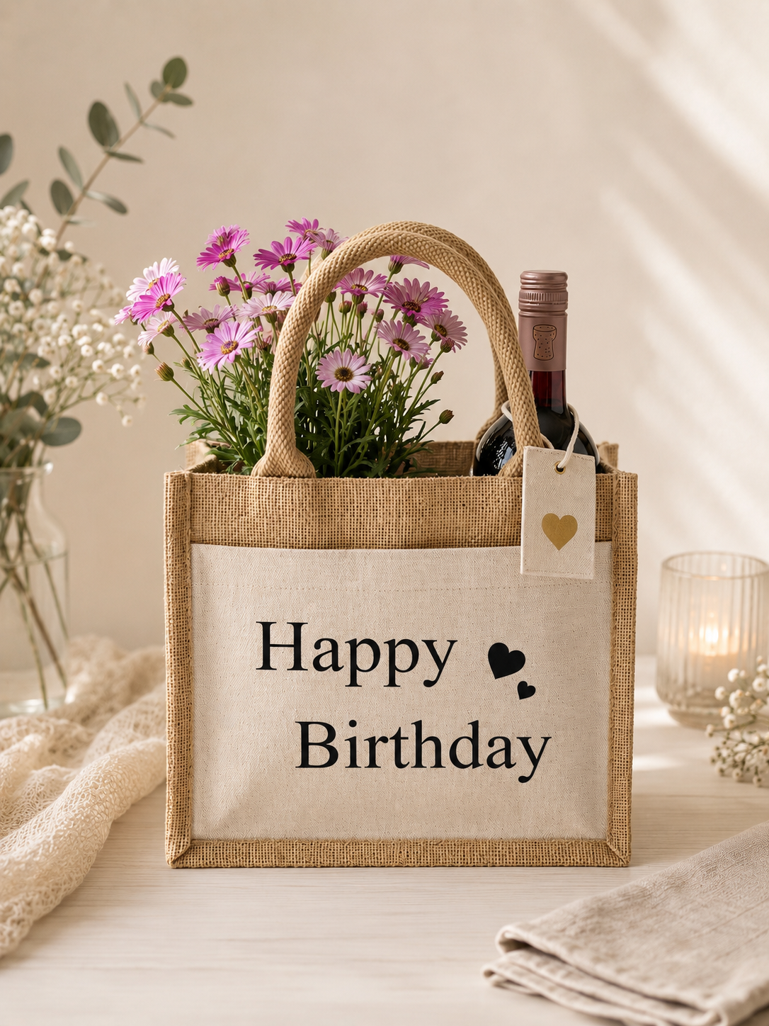 Jute-Geschenktasche