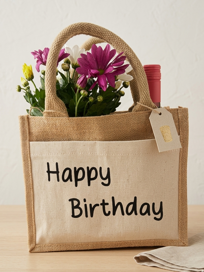 Jute-Geschenktasche