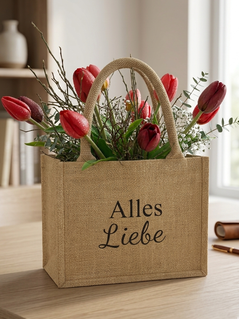 Jute-Geschenktasche